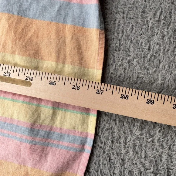 J Crew Shirt Mens Large Colorful Fun Striped Oxford Button Down Slim Fit - Picture 6 of 10